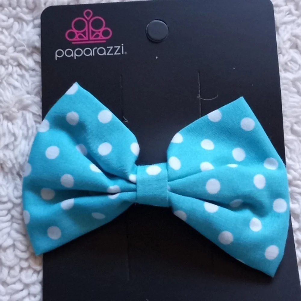 Polka Dot Delight Blue Hair Clip